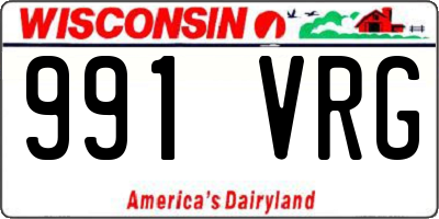WI license plate 991VRG