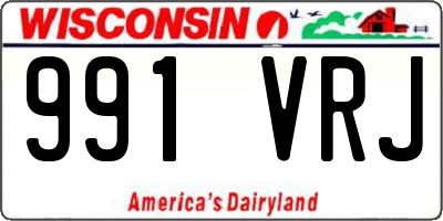 WI license plate 991VRJ