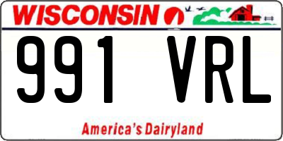 WI license plate 991VRL