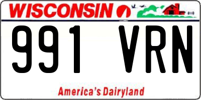 WI license plate 991VRN