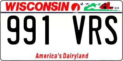 WI license plate 991VRS