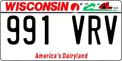 WI license plate 991VRV