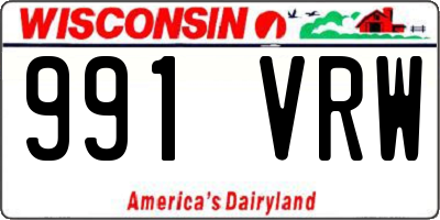WI license plate 991VRW