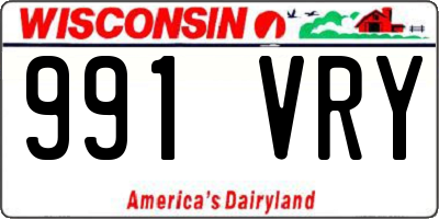 WI license plate 991VRY