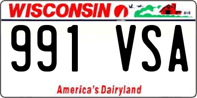 WI license plate 991VSA