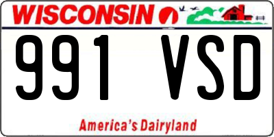 WI license plate 991VSD