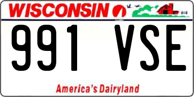 WI license plate 991VSE