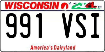 WI license plate 991VSI