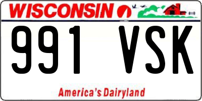WI license plate 991VSK