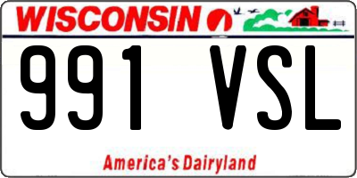 WI license plate 991VSL