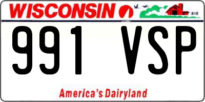 WI license plate 991VSP