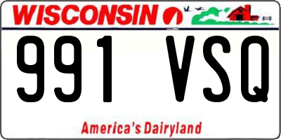 WI license plate 991VSQ