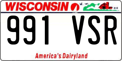 WI license plate 991VSR