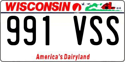 WI license plate 991VSS
