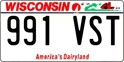 WI license plate 991VST