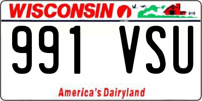 WI license plate 991VSU