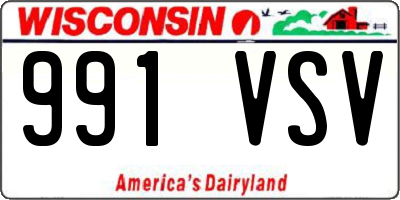 WI license plate 991VSV