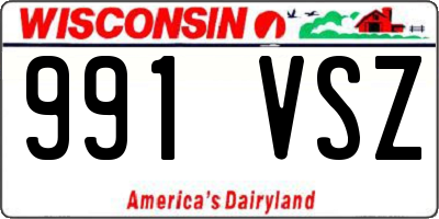 WI license plate 991VSZ