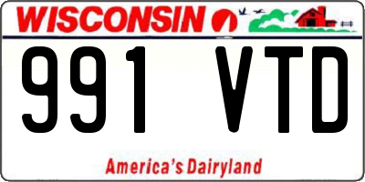 WI license plate 991VTD