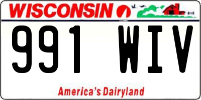 WI license plate 991WIV
