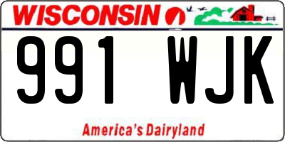 WI license plate 991WJK