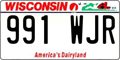 WI license plate 991WJR