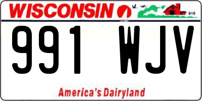 WI license plate 991WJV
