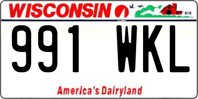 WI license plate 991WKL