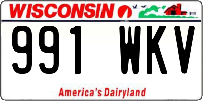 WI license plate 991WKV
