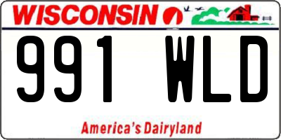 WI license plate 991WLD