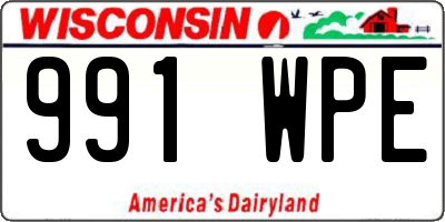 WI license plate 991WPE