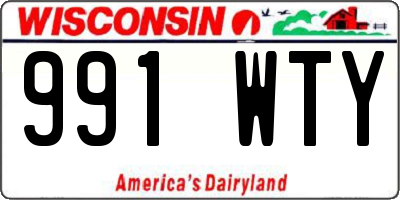 WI license plate 991WTY