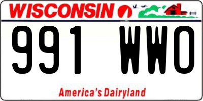 WI license plate 991WWO