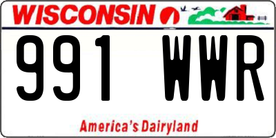 WI license plate 991WWR