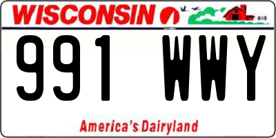 WI license plate 991WWY