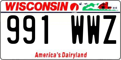 WI license plate 991WWZ