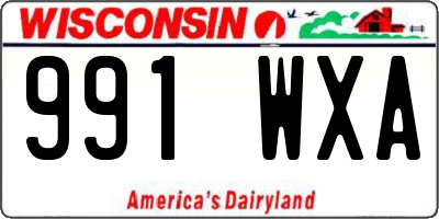 WI license plate 991WXA