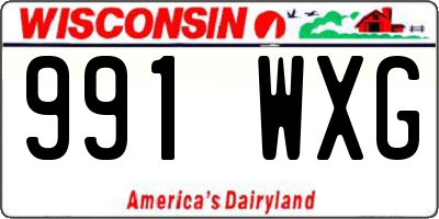 WI license plate 991WXG