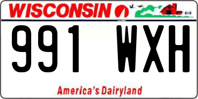 WI license plate 991WXH