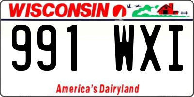 WI license plate 991WXI