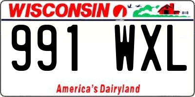 WI license plate 991WXL
