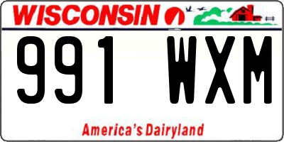 WI license plate 991WXM