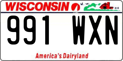 WI license plate 991WXN
