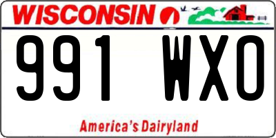 WI license plate 991WXO