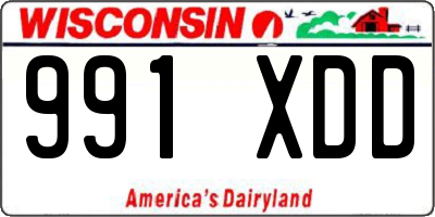 WI license plate 991XDD