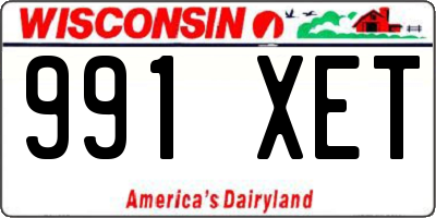 WI license plate 991XET