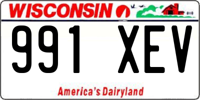 WI license plate 991XEV