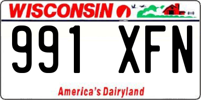 WI license plate 991XFN