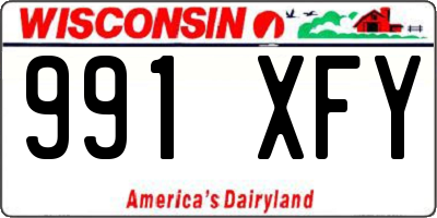 WI license plate 991XFY