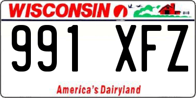 WI license plate 991XFZ